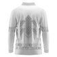 Proud Black Nurse RN Long Sleeve Polo Shirt White African Pattern Stethoscope Dashiki Motif