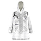 Proud Black Nurse RN Wearable Blanket Hoodie White African Pattern Stethoscope Dashiki Motif