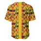 Proud Black Nurse RN Baseball Jersey African Stethoscope Kente Pattern