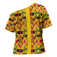 Proud Black Nurse RN Cross Shoulder Shirt African Stethoscope Kente Pattern