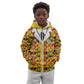 Proud Black Nurse RN Kid Hoodie African Stethoscope Kente Pattern