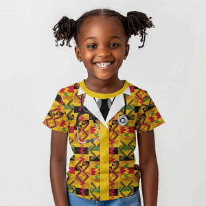 Proud Black Nurse RN Kid T shirt African Stethoscope Kente Pattern