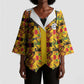Proud Black Nurse RN Kimono Sleeve Blouse African Stethoscope Kente Pattern