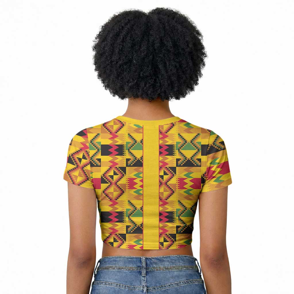 Proud Black Nurse RN Raglan Cropped T shirt African Stethoscope Kente Pattern