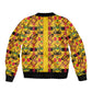 Proud Black Nurse RN Sleeve Zip Bomber Jacket African Stethoscope Kente Pattern