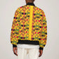 Proud Black Nurse RN Sleeve Zip Bomber Jacket African Stethoscope Kente Pattern