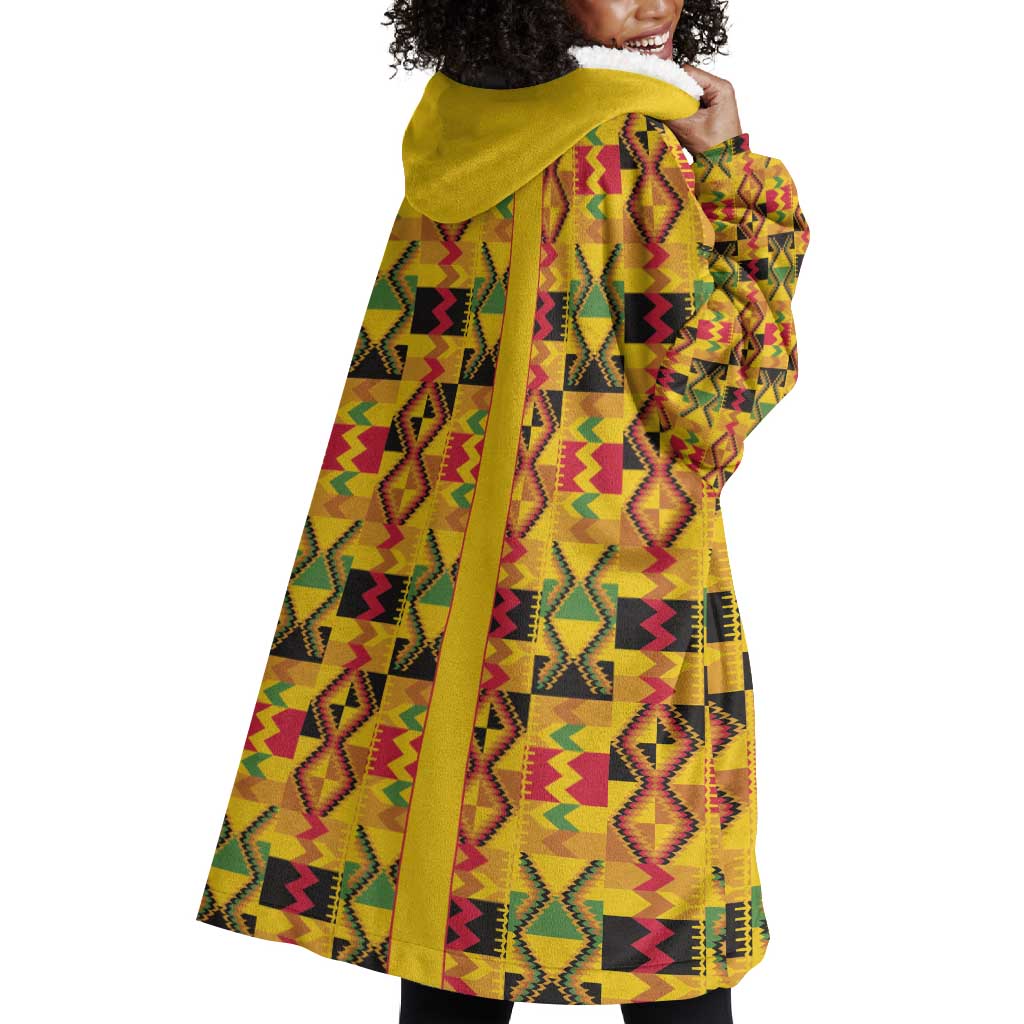 Proud Black Nurse RN Wearable Blanket Hoodie African Stethoscope Kente Pattern