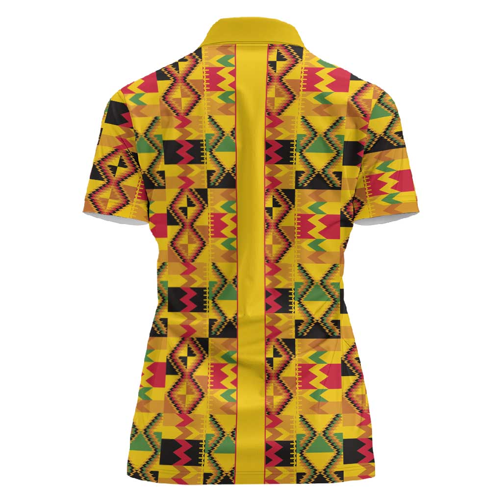 Proud Black Nurse RN Women Polo Shirt African Stethoscope Kente Pattern