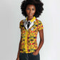 Proud Black Nurse RN Women Polo Shirt African Stethoscope Kente Pattern
