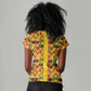 Proud Black Nurse RN Women V-Neck T-Shirt African Stethoscope Kente Pattern