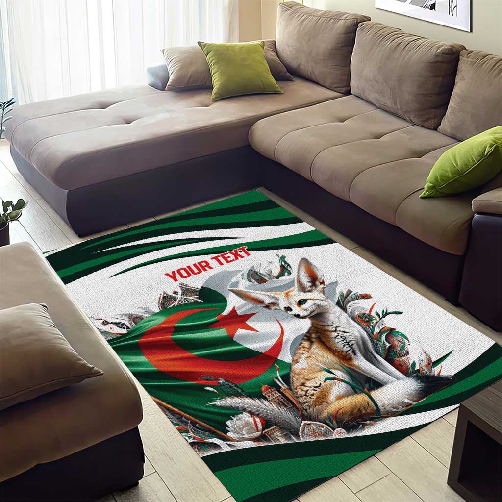 Algeria Fennec Fox Personalized Area Rug with Algerian Culture and Nature