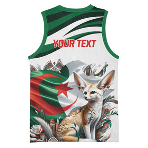 Algeria Fennec Fox Personalized Basketball Jersey with Algerian Culture and Nature LT9