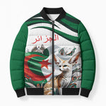 Algeria Fennec Fox Personalized Bomber Puffer Jacket with Algerian Culture and Nature