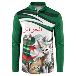 Algeria Fennec Fox Personalized Button Sweatshirt with Algerian Culture and Nature