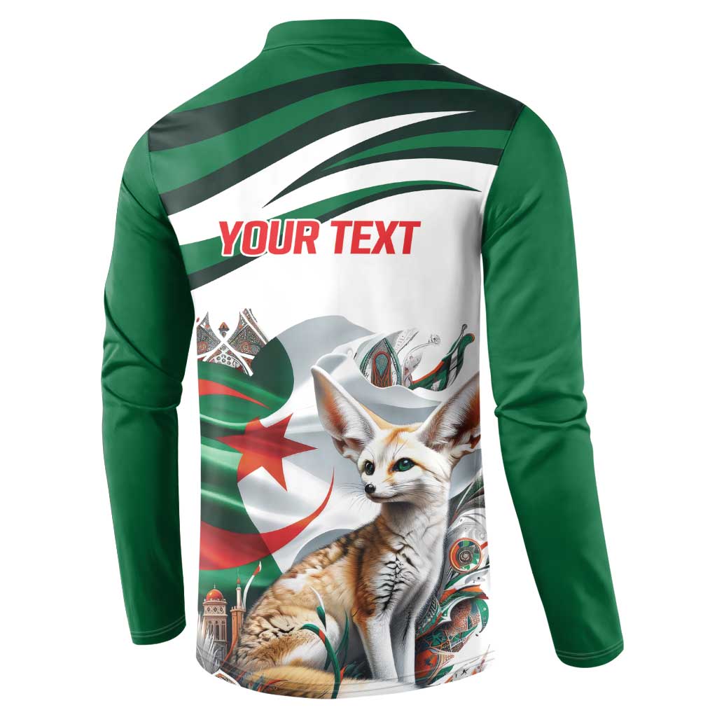 Algeria Fennec Fox Personalized Button Sweatshirt with Algerian Culture and Nature