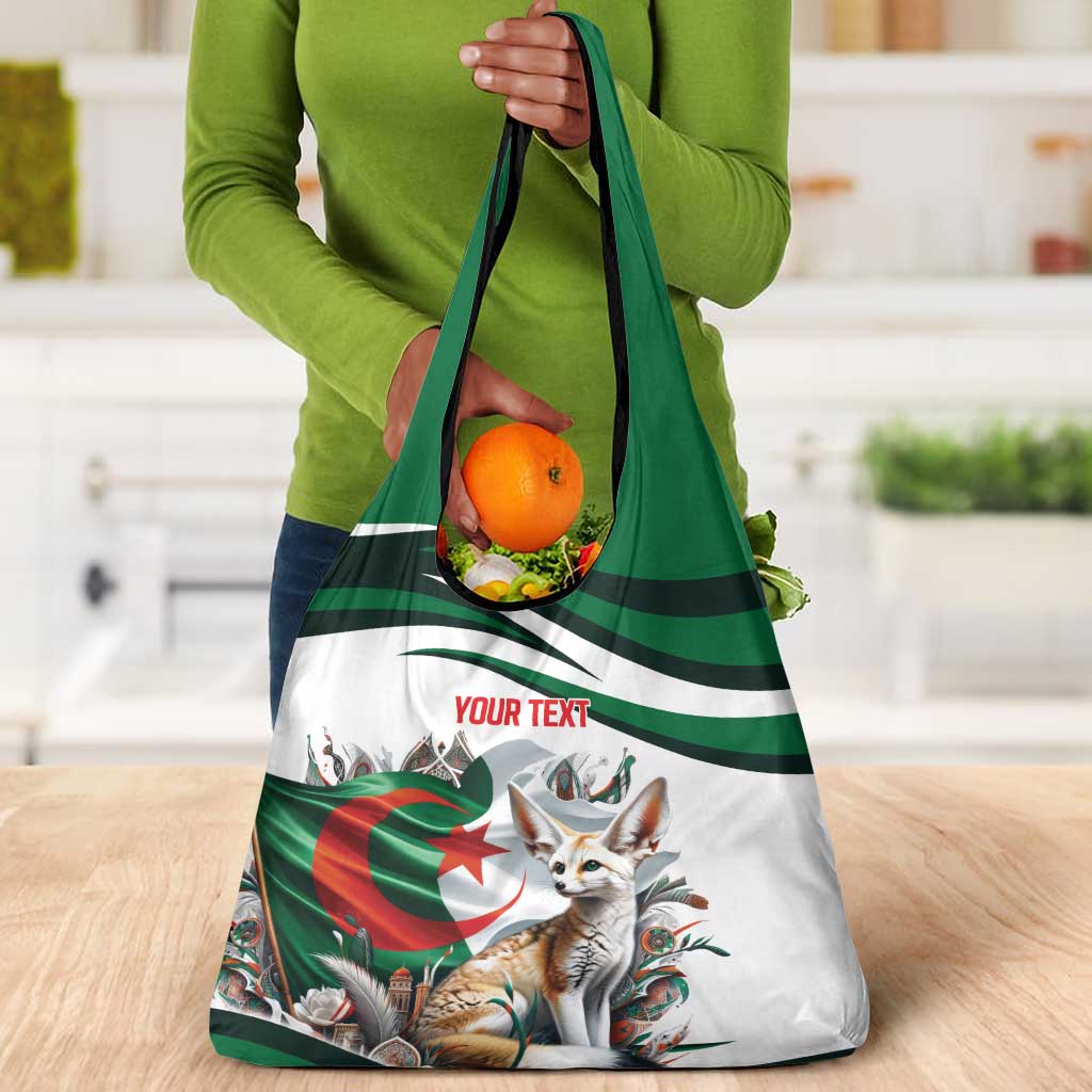 Algeria Fennec Fox Personalized Grocery Bag with Algerian Culture and Nature