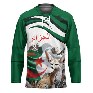 Algeria Fennec Fox Personalized Hockey Jersey with Algerian Culture and Nature