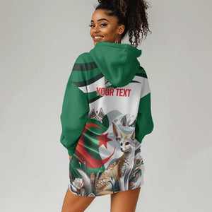 Algeria Fennec Fox Personalized Hoodie Dress with Algerian Culture and Nature