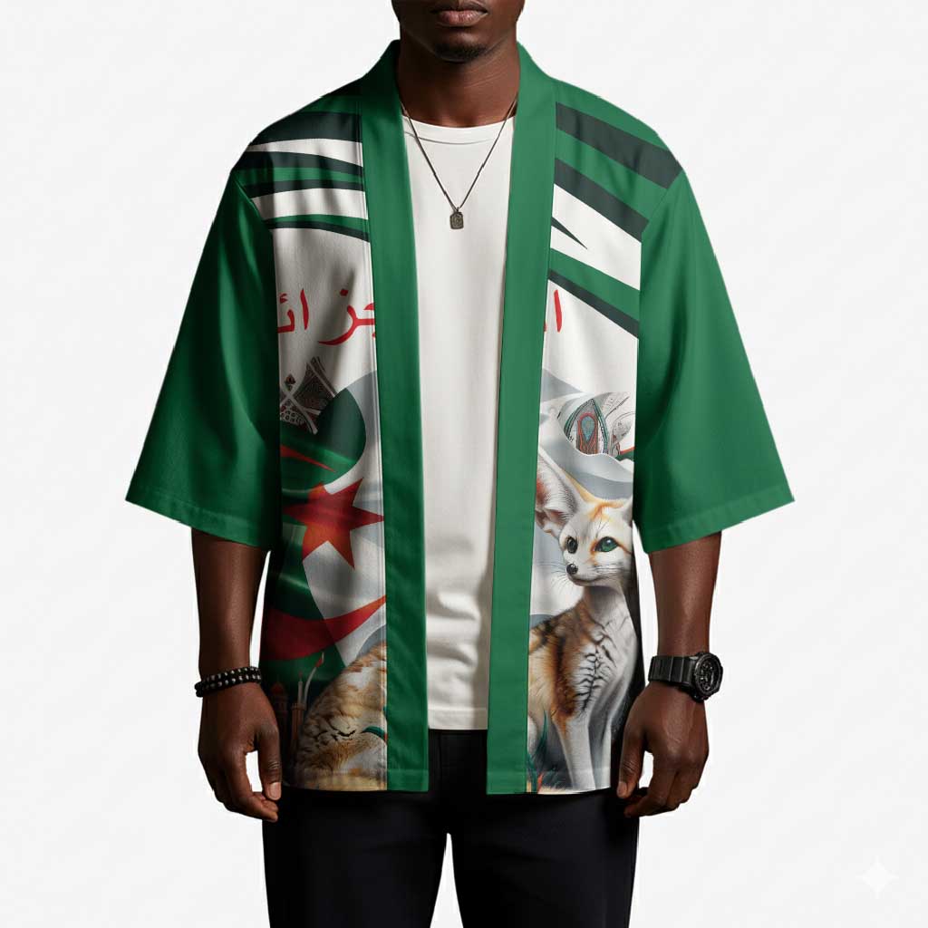 Algeria Fennec Fox Personalized Kimono with Algerian Culture and Nature