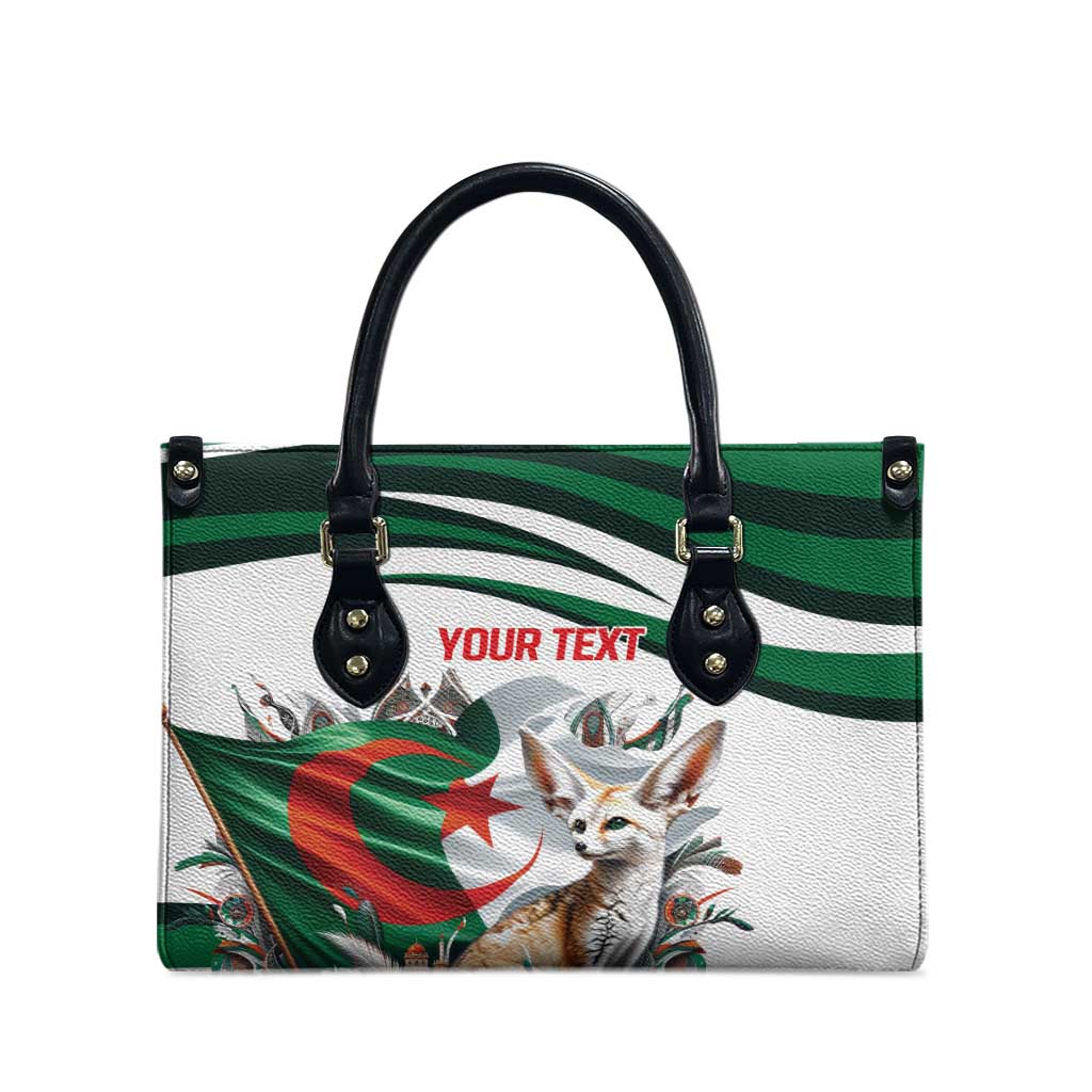 Algeria Fennec Fox Personalized Leather Bag with Algerian Culture and Nature
