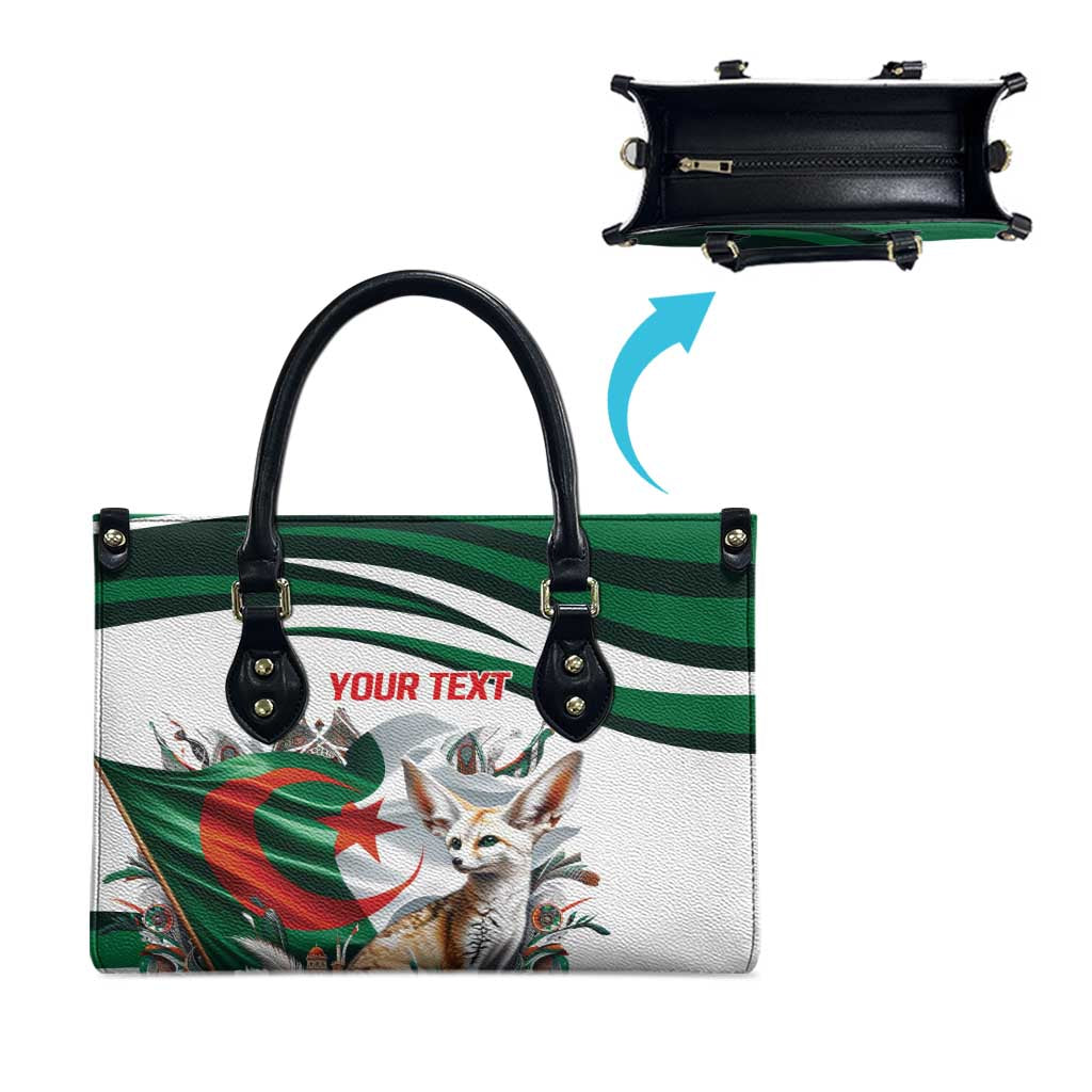 Algeria Fennec Fox Personalized Leather Bag with Algerian Culture and Nature