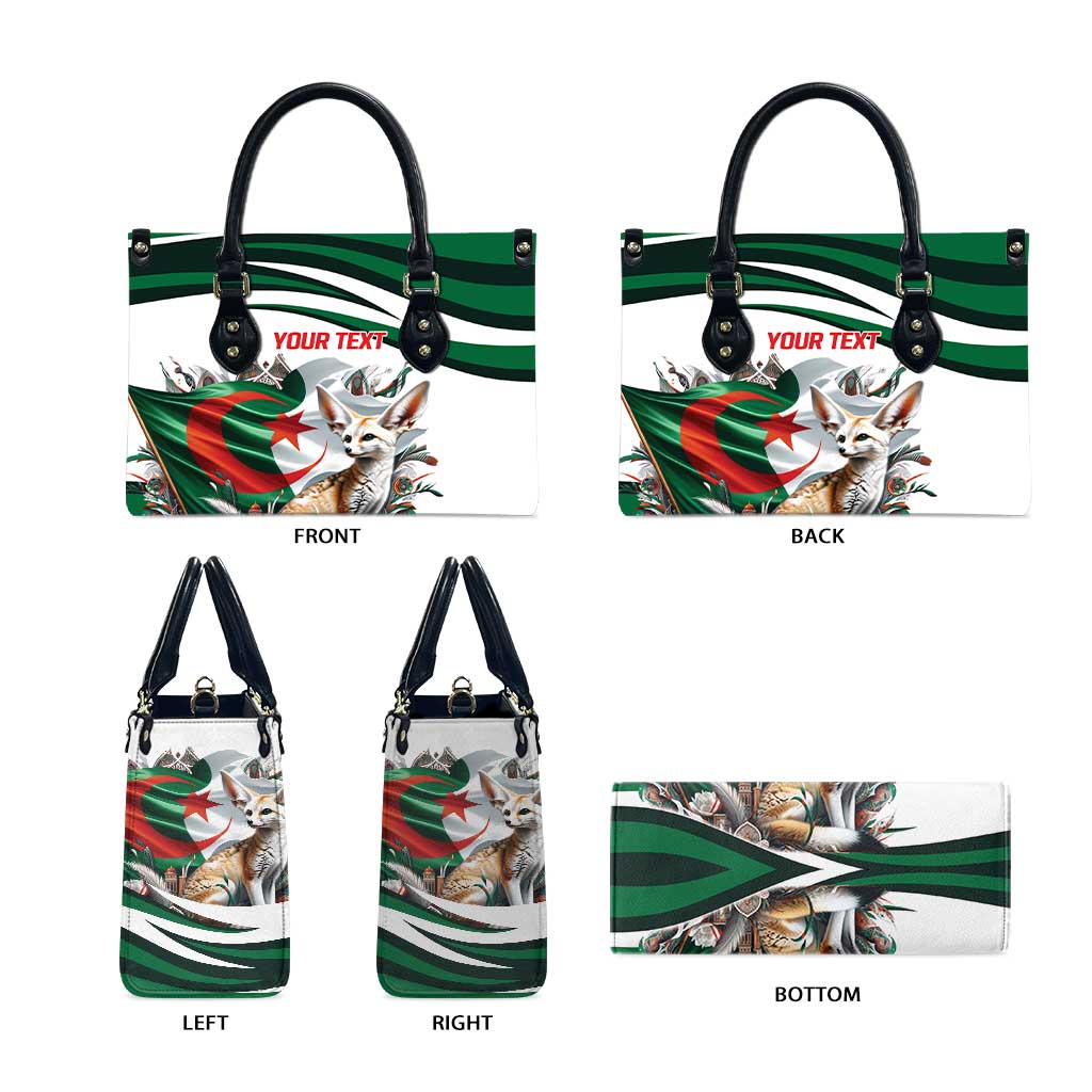 Algeria Fennec Fox Personalized Leather Bag with Algerian Culture and Nature