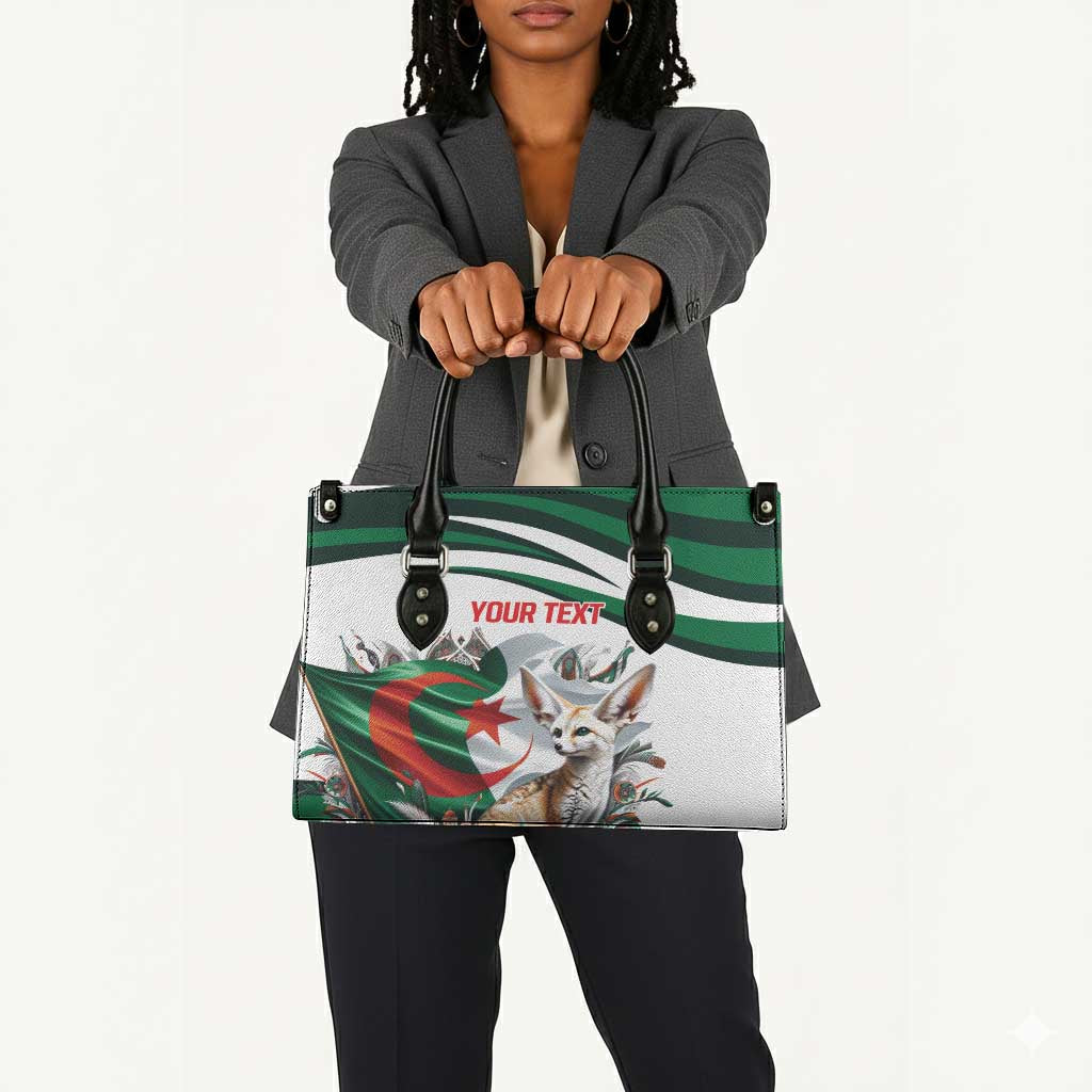 Algeria Fennec Fox Personalized Leather Bag with Algerian Culture and Nature