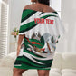 Algeria Fennec Fox Personalized Off Shoulder Short Dress with Algerian Culture and Nature