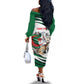 Algeria Fennec Fox Personalized Off The Shoulder Long Sleeve Dress with Algerian Culture and Nature