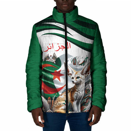 Algeria Fennec Fox Personalized Padded Jacket with Algerian Culture and Nature