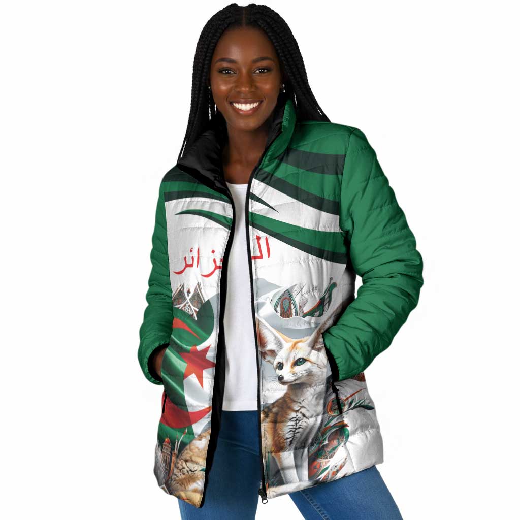 Algeria Fennec Fox Personalized Padded Jacket with Algerian Culture and Nature