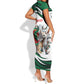 Algeria Fennec Fox Personalized Short Sleeve Bodycon Dress with Algerian Culture and Nature LT9