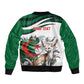 Algeria Fennec Fox Personalized Sleeve Zip Bomber Jacket with Algerian Culture and Nature