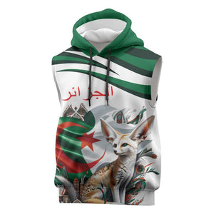 Algeria Fennec Fox Personalized Sleeveless Hoodie with Algerian Culture and Nature - African Pride