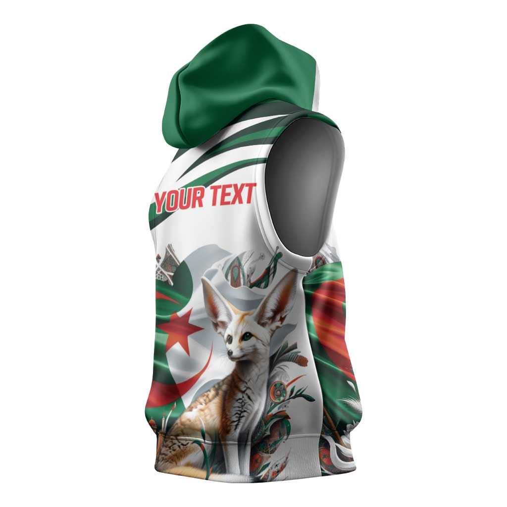 Algeria Fennec Fox Personalized Sleeveless Hoodie with Algerian Culture and Nature - African Pride