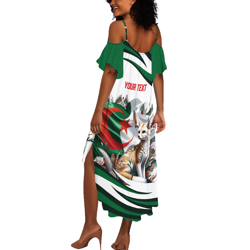 Algeria Fennec Fox Personalized Summer Maxi Dress with Algerian Culture and Nature
