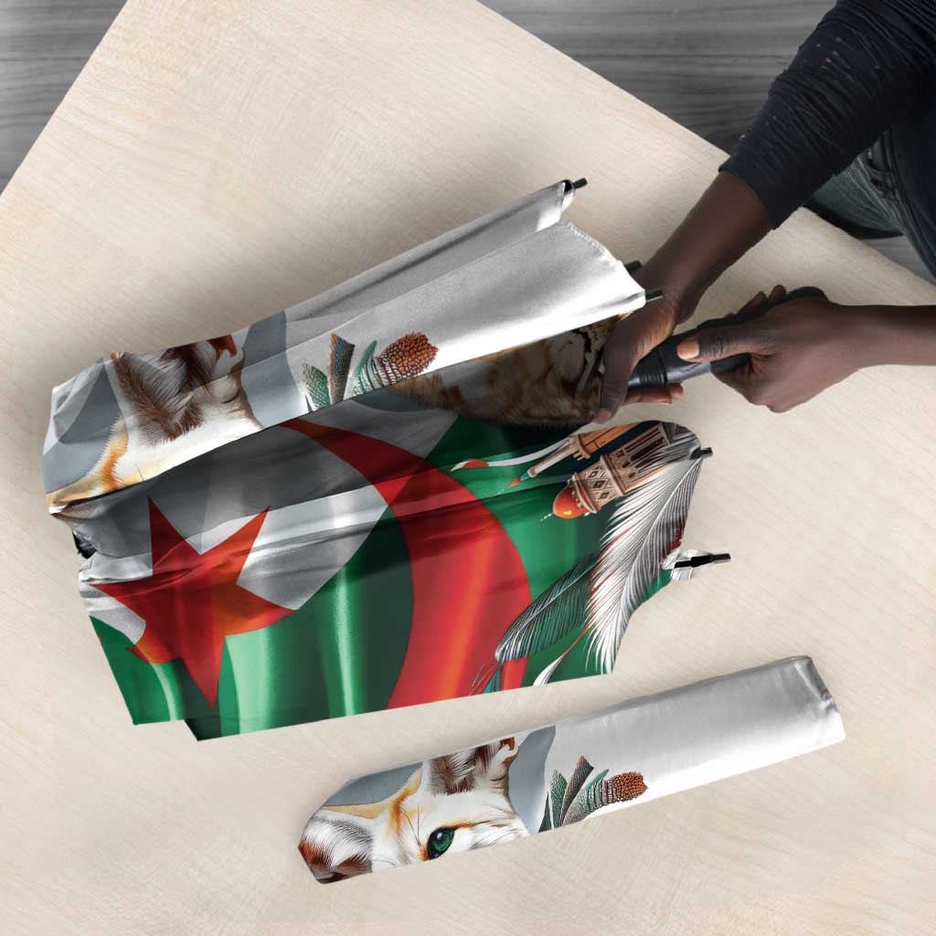 Algeria Fennec Fox Personalized Umbrella with Algerian Culture and Nature