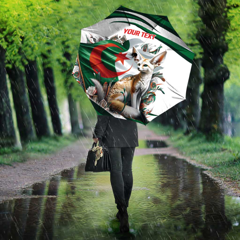 Algeria Fennec Fox Personalized Umbrella with Algerian Culture and Nature