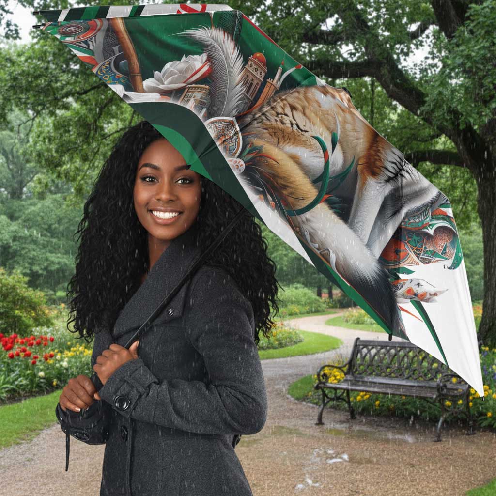 Algeria Fennec Fox Personalized Umbrella with Algerian Culture and Nature