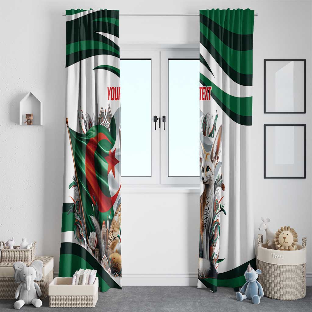 Algeria Fennec Fox Personalized Window Curtain with Algerian Culture and Nature