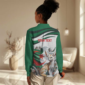 Algeria Fennec Fox Personalized Women Casual Shirt with Algerian Culture and Nature LT9