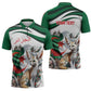 Algeria Fennec Fox Personalized Zipper Polo Shirt with Algerian Culture and Nature