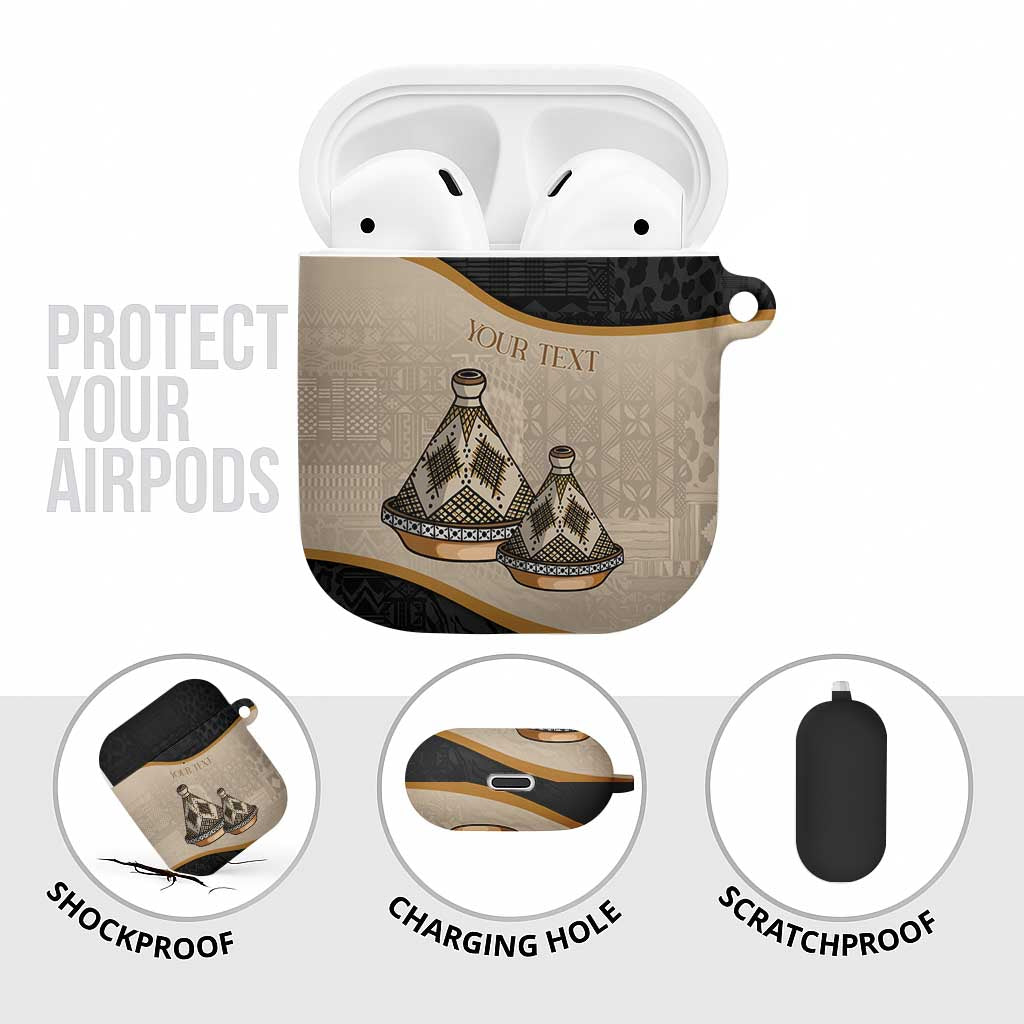 Algeria Tajine Dish Personalized AirPods Case with African Tribal Pattern