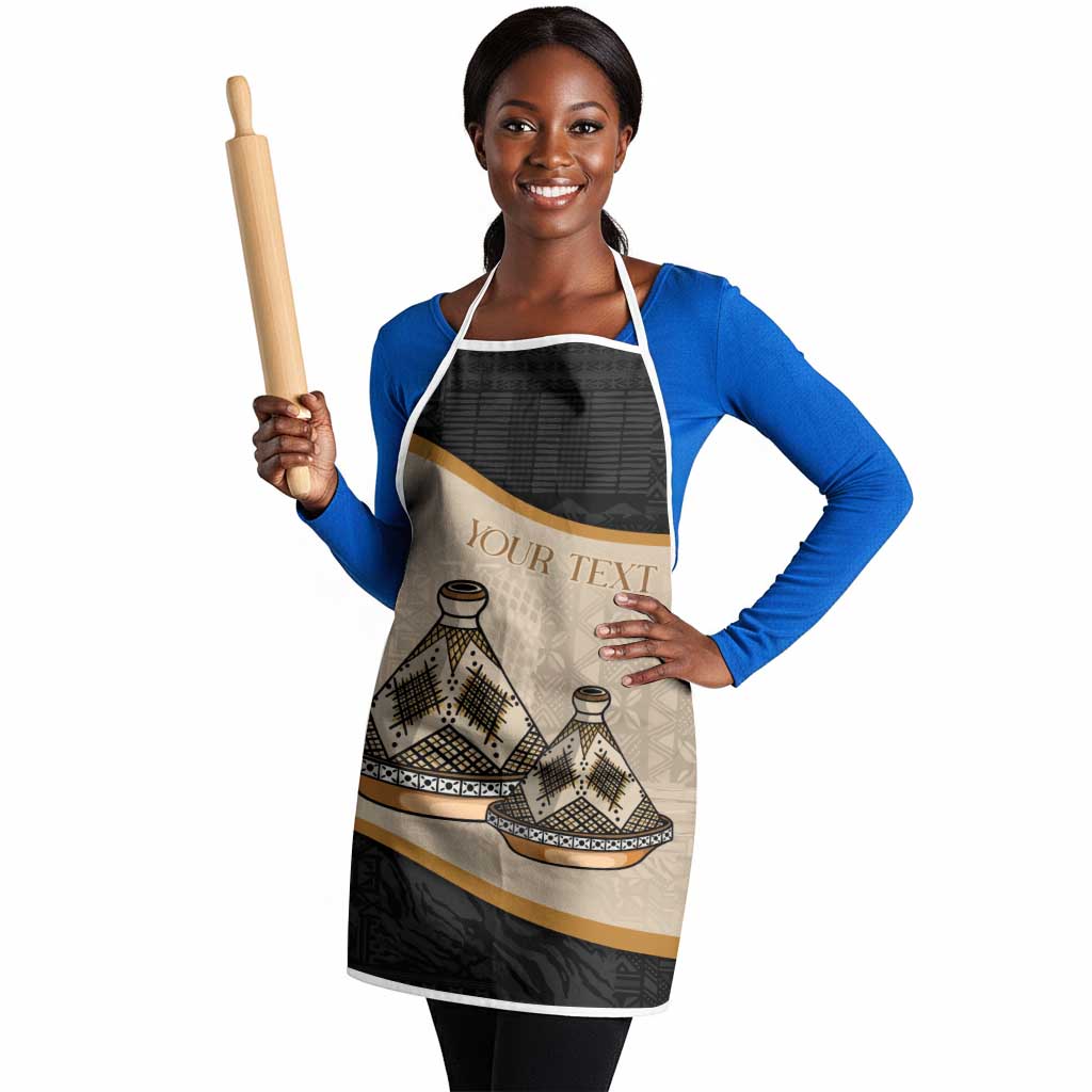 Algeria Tajine Dish Personalized Apron with African Tribal Pattern