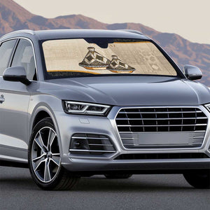 Algeria Tajine Dish Personalized Auto Sun Shade with African Tribal Pattern