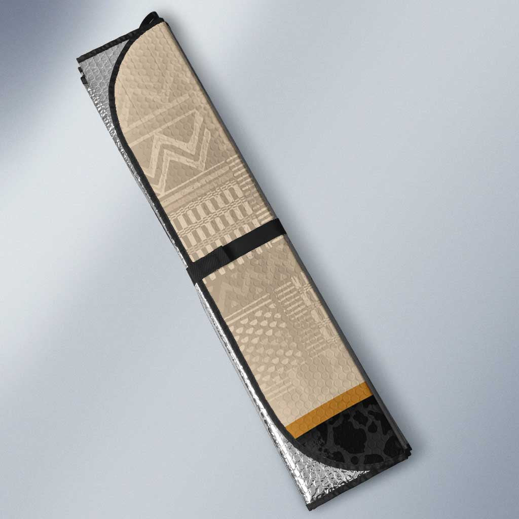 Algeria Tajine Dish Personalized Auto Sun Shade with African Tribal Pattern