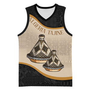 Algeria Tajine Dish Personalized Basketball Jersey with African Tribal Pattern - African Pride