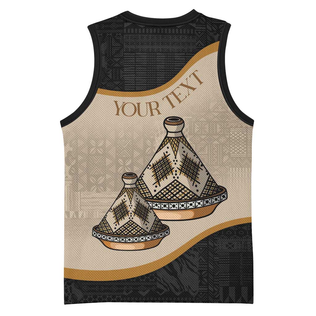 Algeria Tajine Dish Personalized Basketball Jersey with African Tribal Pattern LT9