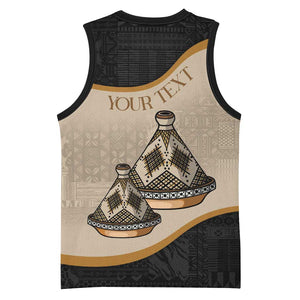 Algeria Tajine Dish Personalized Basketball Jersey with African Tribal Pattern LT9