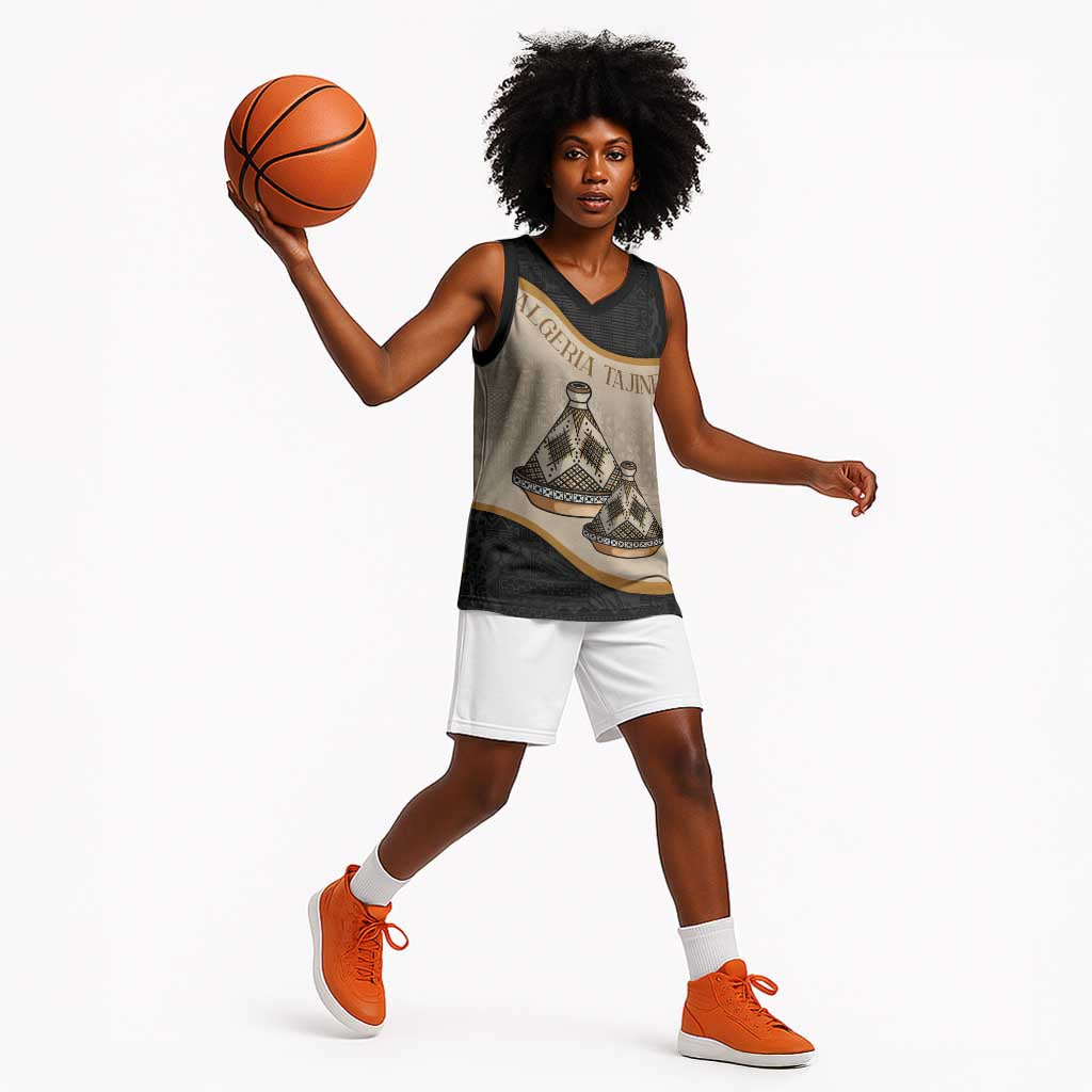 Algeria Tajine Dish Personalized Basketball Jersey with African Tribal Pattern LT9